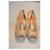 Stuart Weitzman open toe python heels beige  - view 2