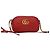 Borsa a spalla mini in pelle trapuntata GG Marmont di Gucci Rosso