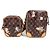 Louis Vuitton Monogram Catgram Pochette Tasche Braun Orange
