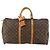 Borsa Keepall Louis Vuitton in tela Monogram 55 Marrone