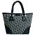 Borsa a mano in tela e pelle Trotter CD di Christian Dior Blu navy