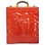 LOUIS VUITTON Borsa Tote Stanton Monogram Vernis Rossa M91078 LV Auth 169097 Rosso - vista 3