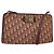 Borsa a Spalla in Tela Trotter Christian Dior Rossa Oro Auth 159831