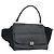 Céline Borsa Trapeze in pelle e suede nera argento autentica 165042 Nero
