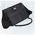 Céline Borsa Trapeze in pelle e suede nera argento autentica 165042 Nero - vista 6