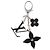 LOUIS VUITTON Bijusac Fleur Deux Charm metallo Argento M65084 LV Auth bs32992 - vista 2