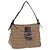 FENDI Zucchino Canvas Handtasche Beige Silber Authentisch ep13135