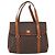Céline Borsa a mano in tela Macadam CELINE in pelle PVC marrone oro Auth 170627 D'oro - vista 2