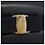 Bolsa de Ombro Vala Ribbon em Couro Azul Marinho e Ouro Auth 170410 da Salvatore Ferragamo Dourado - vista 14