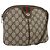 Borsa Sherry Line GG Supreme Web di GUCCI in PVC beige e oro 904 02 047 Auth ka2077 D'oro