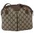 Borsa Sherry Line GG Supreme Web di GUCCI in PVC beige e oro 904 02 047 Auth ka2077 D'oro - vista 3