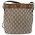 Borsa a Spalla GUCCI GG Plus Supreme PVC Beige Oro Auth ka2009 D'oro - vista 3