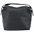Borsa a mano LOEWE in pelle nera argento autentica 169484 Nero - vista 13