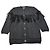 Vintage Givenchy Wollmantel / Strickjacke Anthrazit L Anthrazitgrau