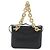 Borsa a Spalla Mount in Pelle Bottega Veneta Piccola Nero - vista 2