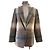 Christian Dior Checked Wool Blazer Brown Beige Grey