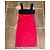Rot schwarzes Kleid Polyester Baumwolle Lycra Gr. 36 Adolfo Dominguez - Ansicht 4