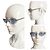Gafas de sol Chanel Blue Silver Rimless 4067 Plata Azul - vista 4