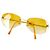 Occhiali da sole arancioni con logo CC dorato Chanel 4013 D'oro Arancione