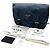 Borsa a tracolla incrociata in nylon blu navy con logo Prada - vista 3