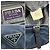 Borsa a tracolla incrociata in nylon blu navy con logo Prada - vista 8