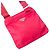 Borsa a tracolla piccola in nylon tessuto logo Prada rosso rosa