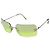 Chanel CC Logo grün getönte silberne Sonnenbrille 4017