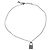 Collana a catena vintage con lucchetto in argento logo Christian Dior - vista 5