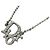 Collana a catena con cristallo di strass e logo argento Christian Dior