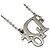 Collana a catena con cristallo di strass e logo argento Christian Dior - vista 5