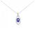 Autre Marque Collana in diamante tanzanite Pt900 Pt850 Porpora