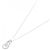 Autre Marque Platin-Diamant-Halskette Silber - Ansicht 2