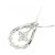 Autre Marque Platin-Diamant-Halskette Silber - Ansicht 3