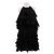 Balmain Schwarzes Seidenkleid mit Rüschen