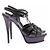 Saint Laurent Talons "Tribute" noires en cuir Black - view 2