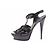 Saint Laurent Talons "Tribute" noires en cuir Black - view 3