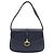 Bolsa de Ombro de Couro de Bezerro Vintage Gucci Azul marinho