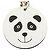 Charm per borsa con stampa panda di Hermès Nero Bianco - vista 3