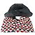 Cachecol/Pashmina Re-Nylon acolchoado Prada Preto Branco Vermelho - vista 4
