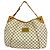 Borsa a Spalla Galliera GM Damier Azur di Louis Vuitton Bianco