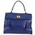 Saint Laurent Muse Two Tasche aus Leder mit Canvas Medium Blau