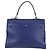 Saint Laurent Muse Two Tasche aus Leder mit Canvas Medium Blau - Ansicht 2