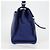Saint Laurent Muse Two Tasche aus Leder mit Canvas Medium Blau - Ansicht 4