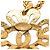 Collana Vintage Placcata Oro Chanel Coco Mark D'oro - vista 2