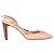 Timeless Décolleté slingback in pelle rosa ricamate con il logo CC di Chanel