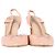 Timeless Décolleté slingback in pelle rosa ricamate con il logo CC di Chanel - vista 2