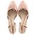 Timeless Décolleté slingback in pelle rosa ricamate con il logo CC di Chanel - vista 3