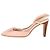 Timeless Décolleté slingback in pelle rosa ricamate con il logo CC di Chanel - vista 4