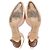 Timeless Décolleté slingback in pelle rosa ricamate con il logo CC di Chanel - vista 6