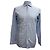 Ermenegildo Zegna Camicia a maniche lunghe con bottoni Z Zegna stampata in cotone azzurro